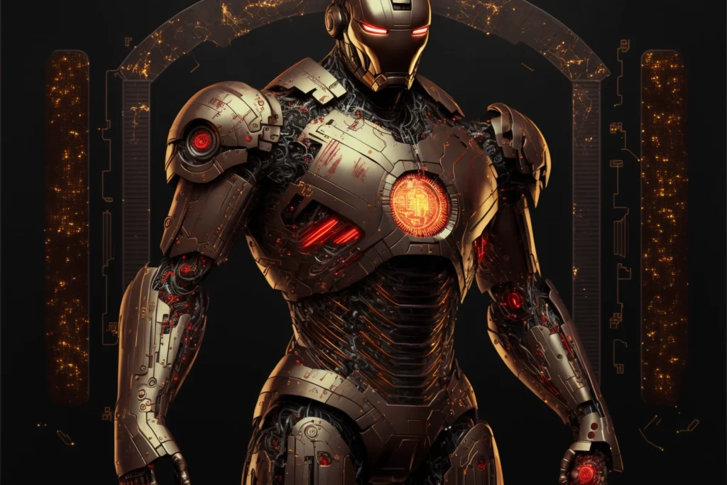 Artistic impression of Iron Man as Bitcoin - Bitcoin Foundations