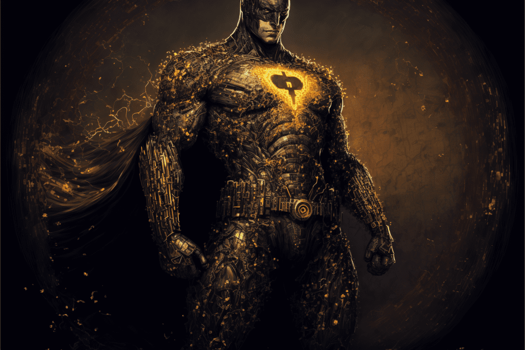 Artistic impression of Batman as Bitcoin - Bitcoin Foundations