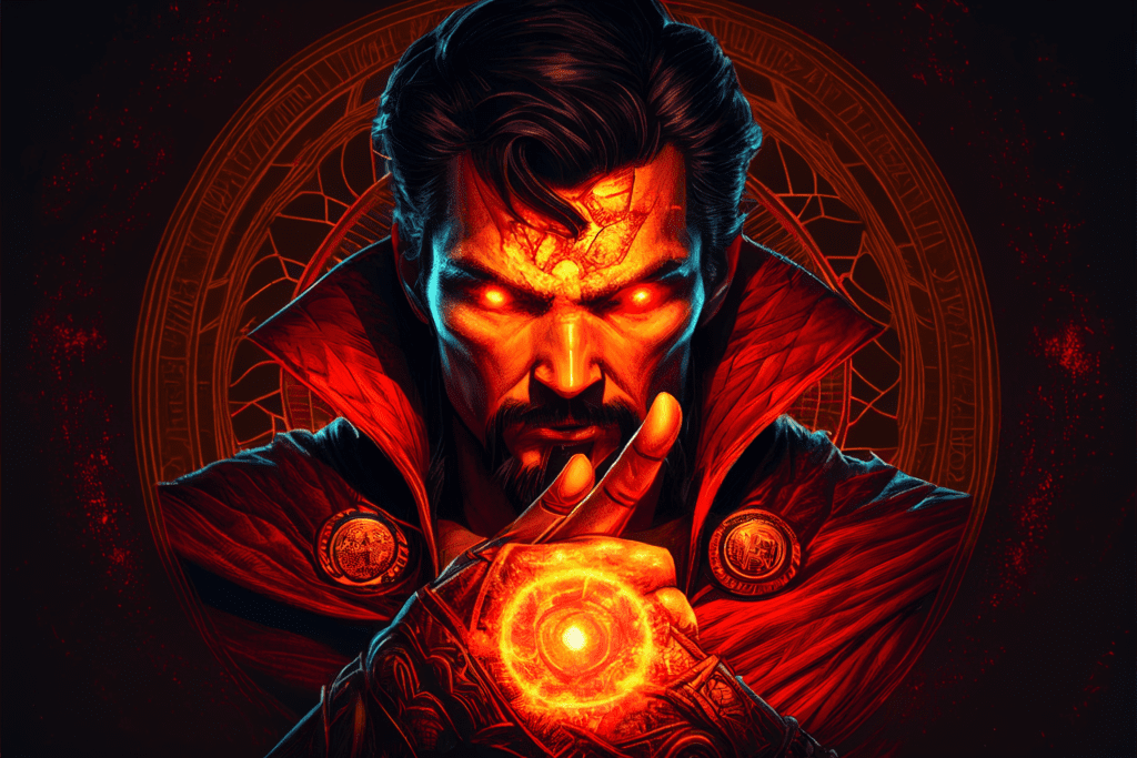 Artistic impression of Dr. Strange as Bitcoin - Bitcoin Foundations