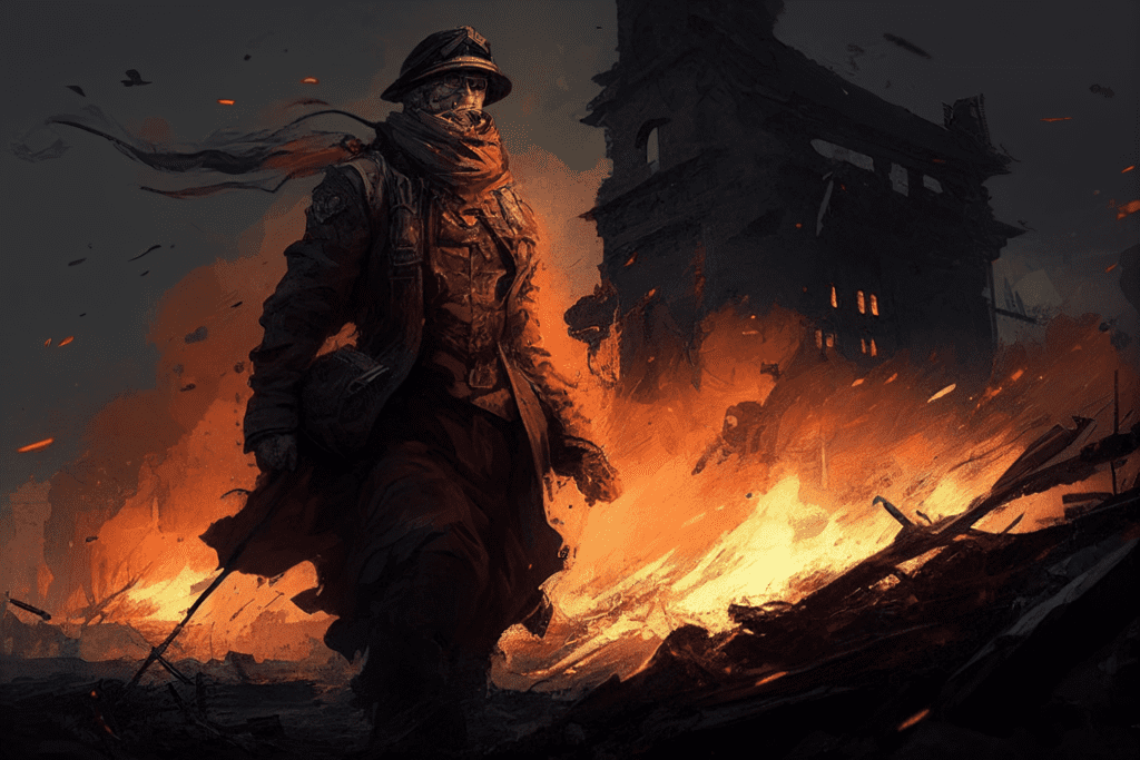 Illustration of the devastation caused by World War I - Bitcoin Foundations