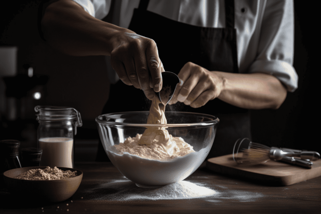 Chef preparing meal with baking goods to demonstrate marginal value