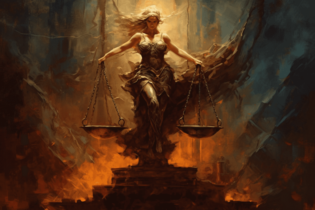 The scales of justice measuring inflation