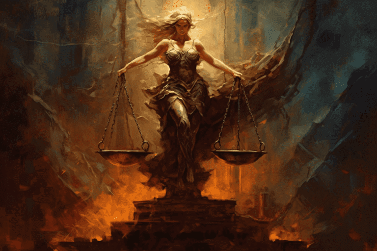 The scales of justice measuring inflation